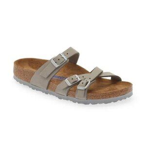 Birkenstock Franca Soft Footbed Slide Sandal Dove Gray 38 Regular